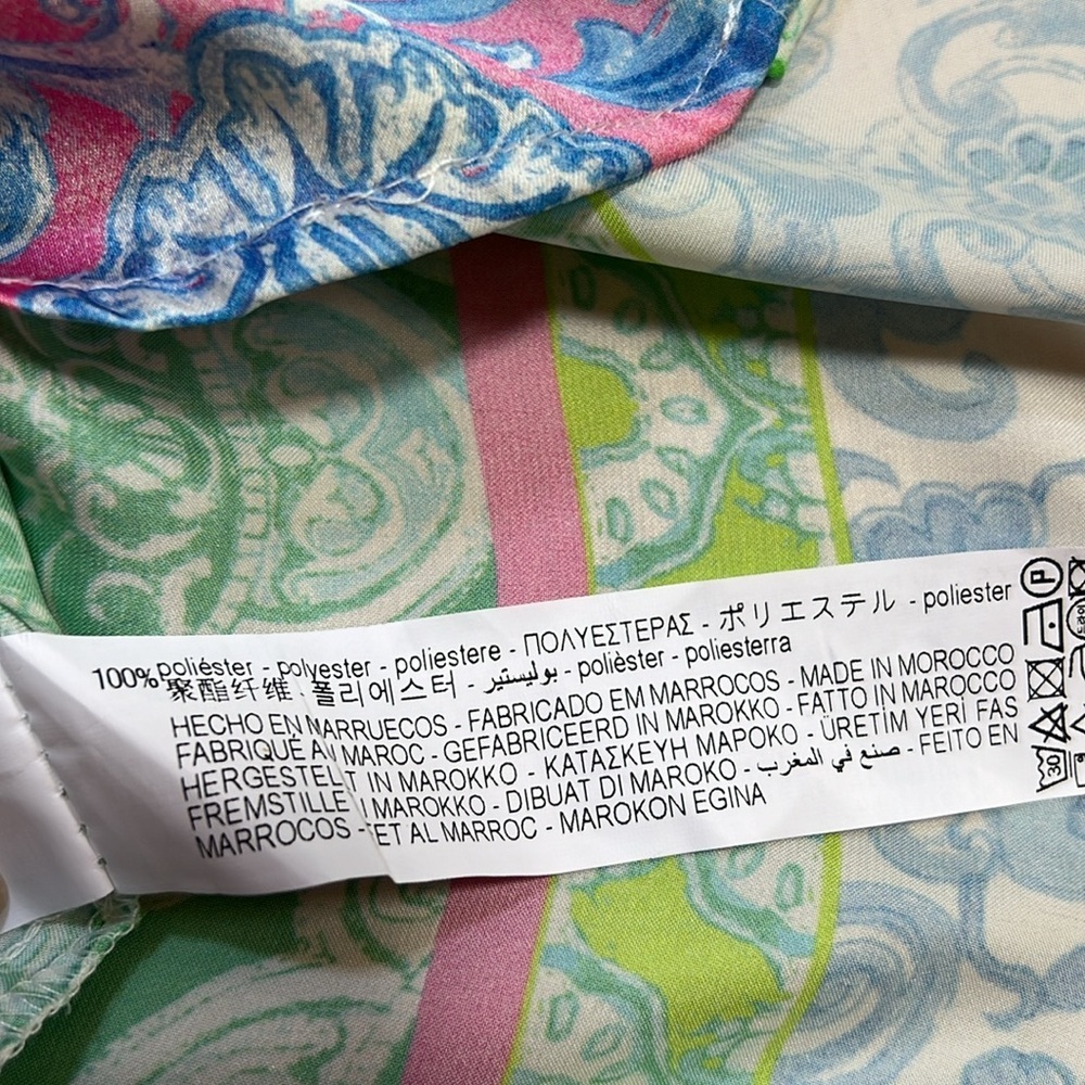 Zara medium satin multi patchwork shirt. - image 11